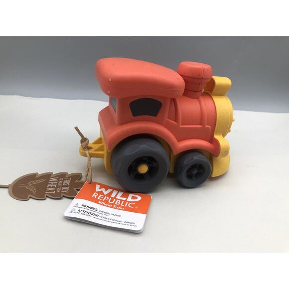 WILD REPUBLIC WHEAT Train Toy – Pretend Play Orange/Yellow 6" New*READ - Picture 1 of 13